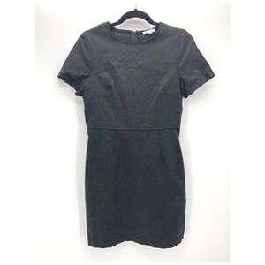 Vetta Sheath Mini Dress Black Size S Minimalist Capsule Career Preppy City LBD